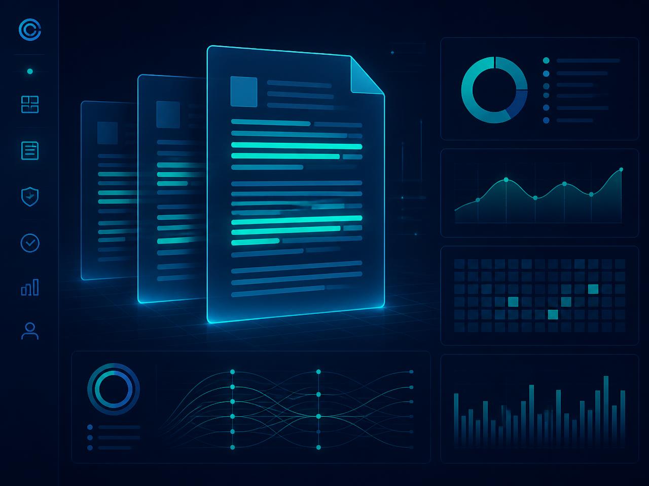 ClinOpsWord workspace auditing a clinical trial protocol with highlighted compliance issues